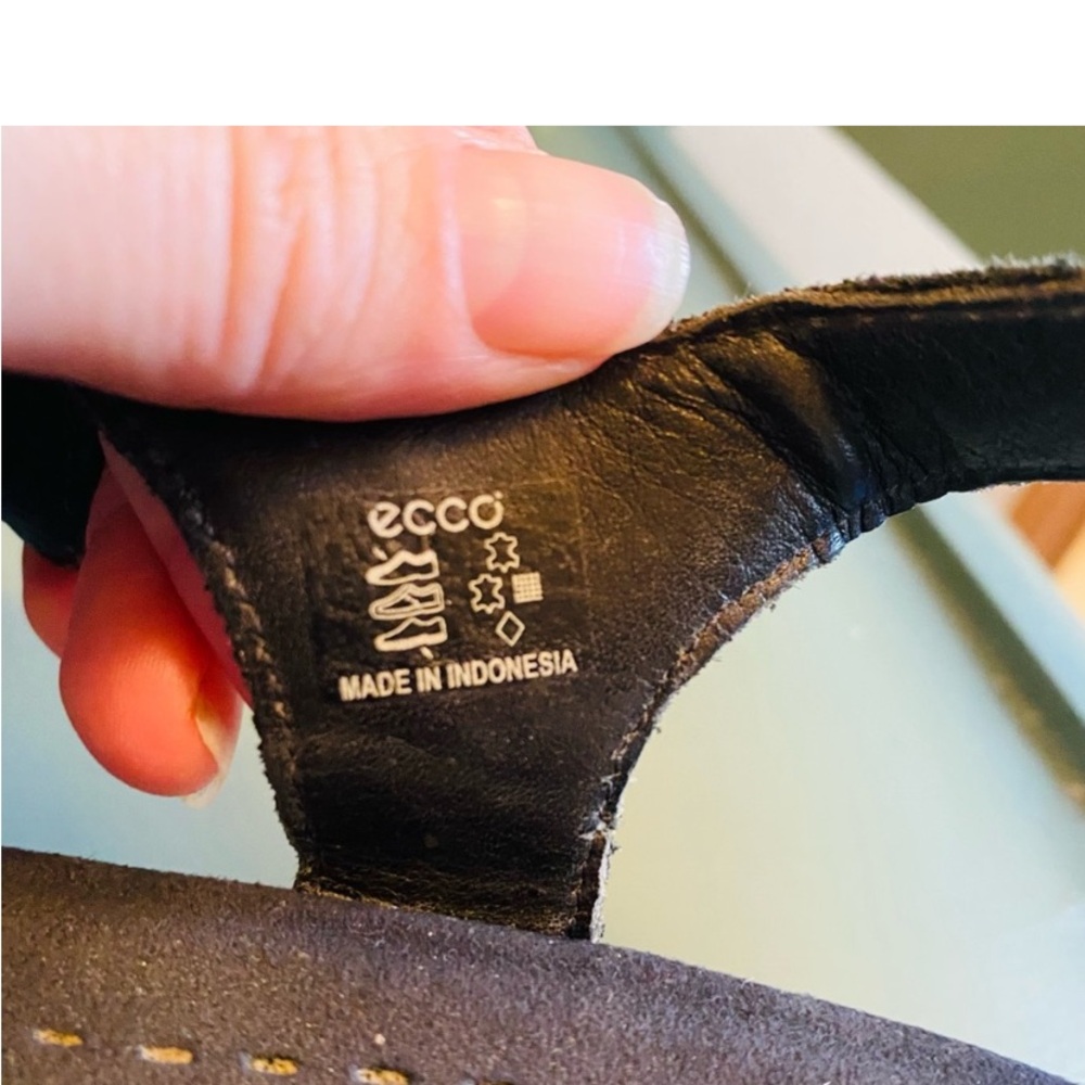 ECCO Women’s Gray Leather Sports Sandals - Picture 6 of 8